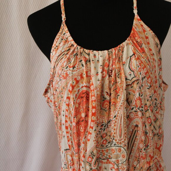 Old Navy Women’s Maxi Long Paisley Summer Sun Dress Size Large NWT's - Picture 7 of 16